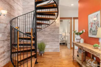 Spiral staircase to Loft
