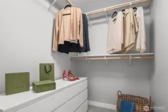 The primary walk-in closet