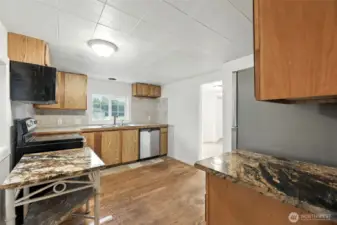 Upstairs kitchen.