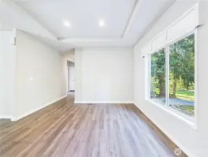 space for a dinner table.