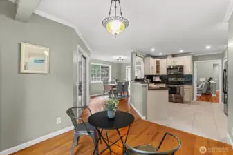 breakfast nook off kitchen