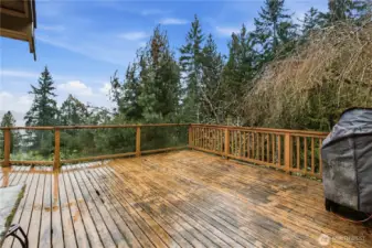 Another view of the upper deck, wrap around and access from the front of the home.