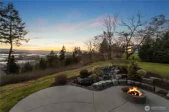 Sunset view from the back patio