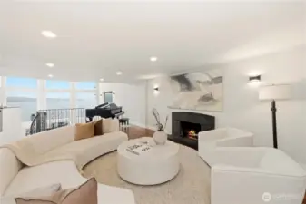 Serene Living Room w/ Lake Views