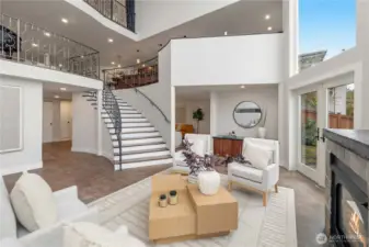 Double-Sided Gas Fireplace