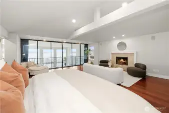 Sitting Area w/ Gas Fireplace