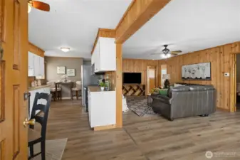 As you enter from the front door, there is a large entry area to go towards living room or kitchen.