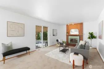 Family room off the dining area