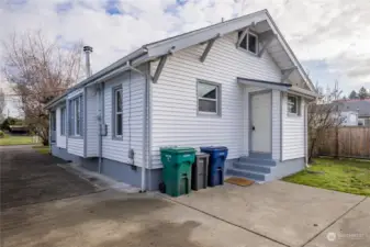 Back of house. Durable metal roof for peace of mind.