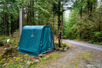 Shelter logic offers additional dry storage for the property.