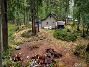 Looking back towards cabin.