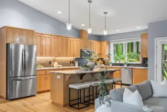 With sufficient space available for assistance in the kitchen, meal preparation becomes remarkably effortless.