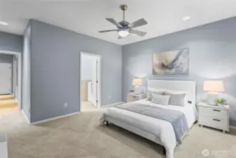 Even though this home has air conditioning, the ceiling fans help to keep things fresh and cool.