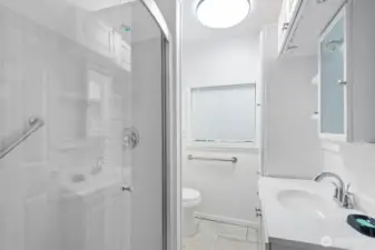 Apartment bathroom.