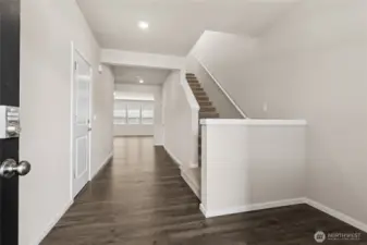 Welcoming entry way, perfect spot for a bench/shoe cubby