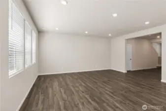 large great room, no carpet in living areas