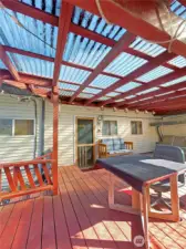 Covered outside deck.