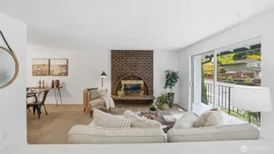 Cozy up by the fire or enjoy the view—this living room is made for everyday comfort and quiet moments.