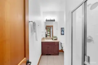 En-Suite three quarter bath with the 2nd primary bedroom