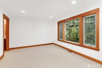 Office or bonus room on upper level includes a half bath