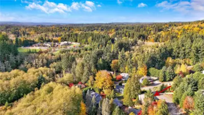 Location, Location, Location! The red arrow at the bottom right is the house, and the public school and playgrounds are in the upper left-hand side. Enjoy trails, sport court, and sidewalks in this neighborhood.