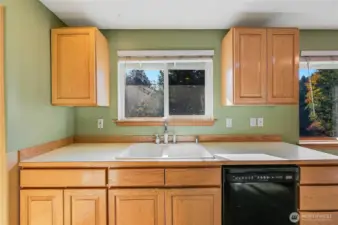 The kitchen with a view.