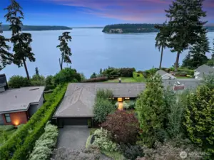views of Colvos Passage, Point Defiance, and Vashon Island