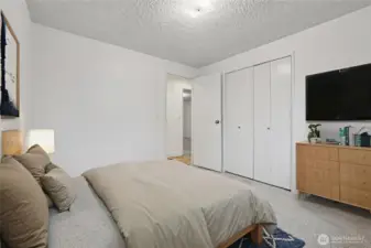 Virtually staged 2nd bedroom