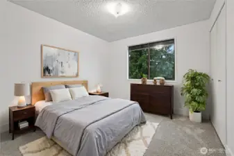 Virtually staged 3rd bedroom