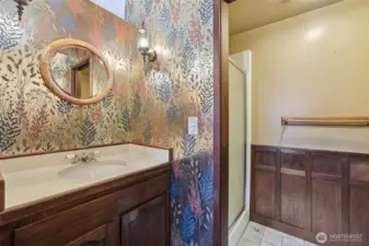 Lower level atrium bathroom