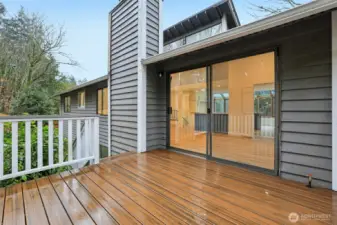 Back deck off entrance to dining room