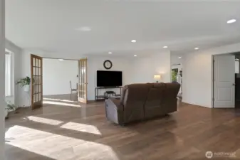 Living Room. French Doors to Office