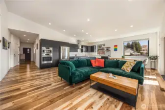 Large open concept, soaring ceilings, so much light!