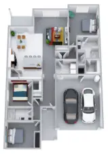 3D Floor Plan Example. For illustrative purposes only