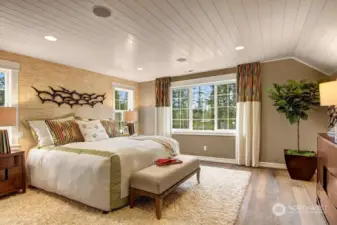 Beautifully appointed master suite with it's own bathroom, and walk-in closet. Photo for illustration purposes only & not of actual home available for sale. The Elm design by Toll Brothers built in a previous community.