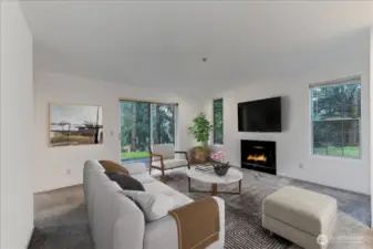 Virtually Staged Living Room