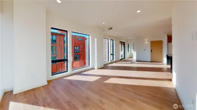 Looking into unit from South side.