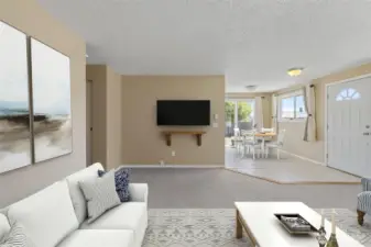 VIRTUALLY staged living to dining room