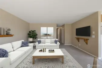VIRTUALLY staged living room