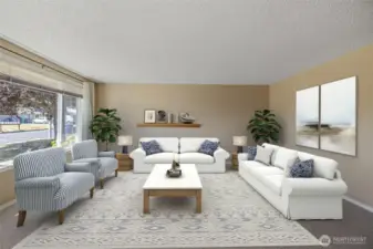 VIRTUALLY staged living room
