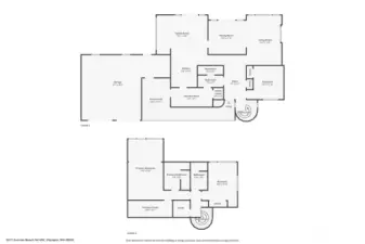 This 2077 sq/ft plan offers a main floor den/bedroom option with 3/4 bath plus two more bedroom/flexible space options on the second level with two, additional 3/f baths.  Soak in the new hottub!  Septic approved for 2 bdrm.