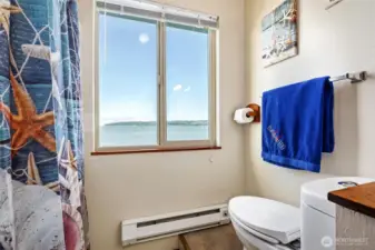 When we say EVERY room in this house has an incredible view, we mean EVERY ROOM. Both bathrooms feature specially designed commodes that are elevated, allowing you & your guests to seize every moment to enjoy the incredible water views.