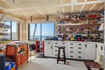 Big garage has incredible views as well.