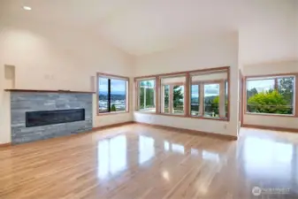 Well lit living room