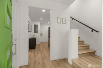 Stylish green front door!