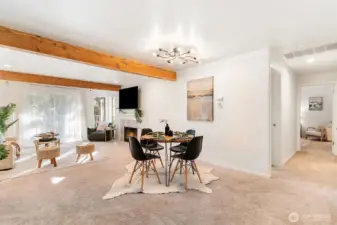 Spacious dining room