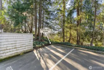 entrance to east trail seconds from your door