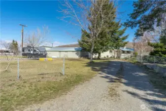 Driveway leading onto property from Fairview.
