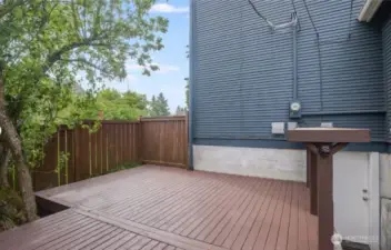 Oversized deck designed for entertaining.