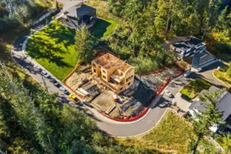 construction underway on corner lot